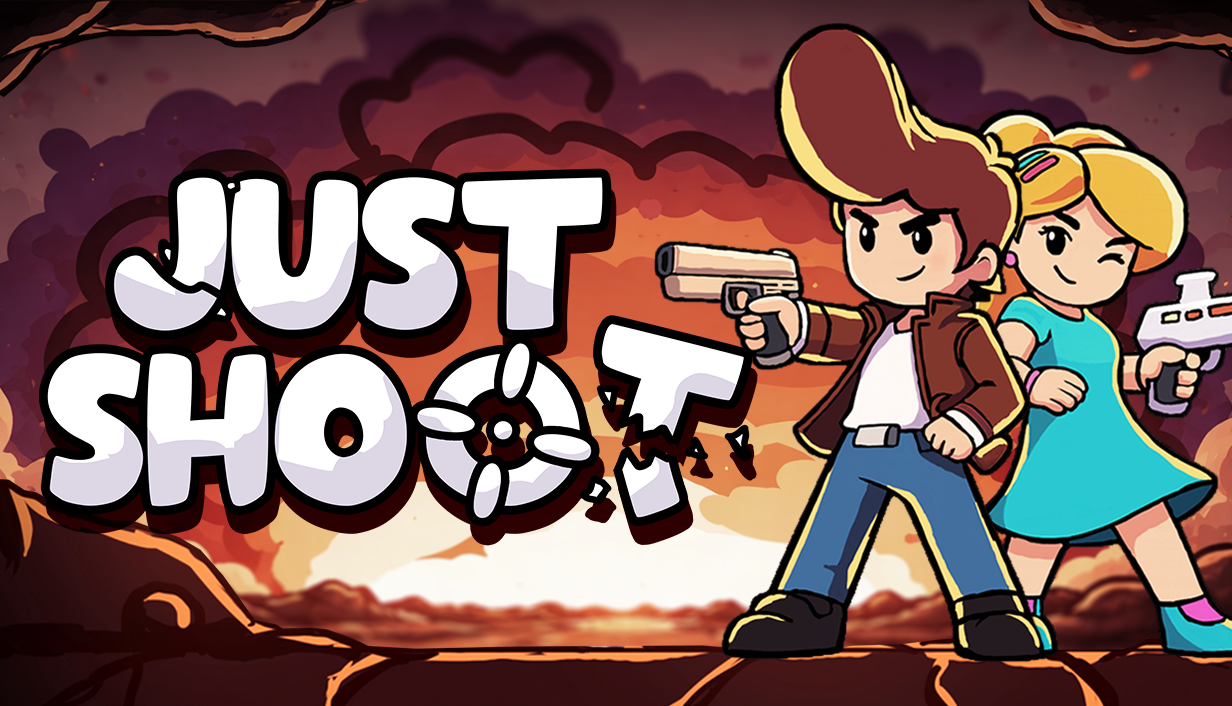 Just Shoot artwork featuring Bob and Gaby